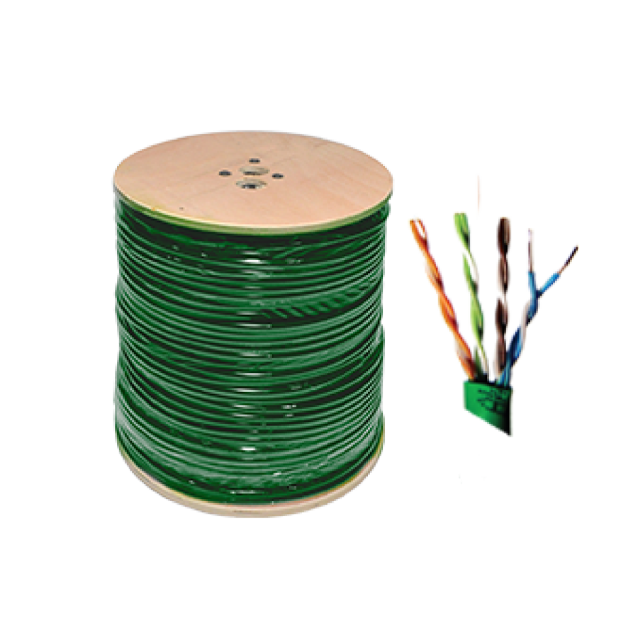 کابل شبکه ویزیترون مدل VZ-NC652-UTP (Cat6 UTP، تمام مس، مغزی ۰.۵۲، حلقه ۴۰۰ متری)